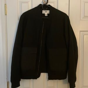 H&M Mens Black Bomber
